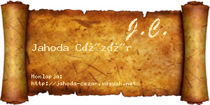 Jahoda Cézár névjegykártya